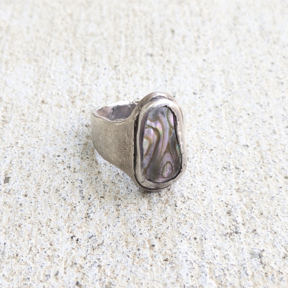 Silver Abalone Ring - image 1